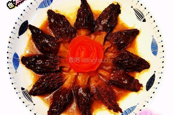 羊肚菌酿猪肉沫