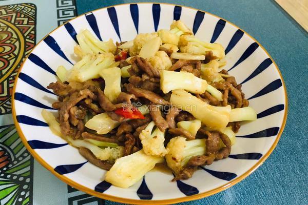菜花炒肉丝的做法图解15