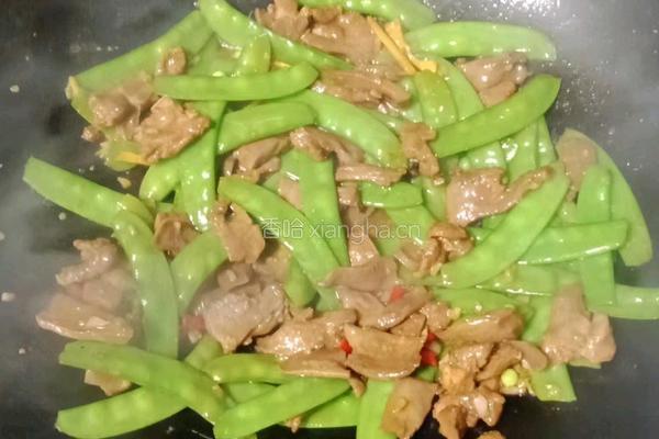 猪舌炒荷兰豆的做法图解14