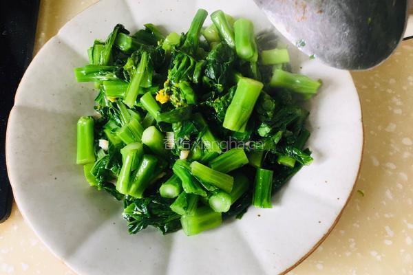 清炒菜心的做法图解8
