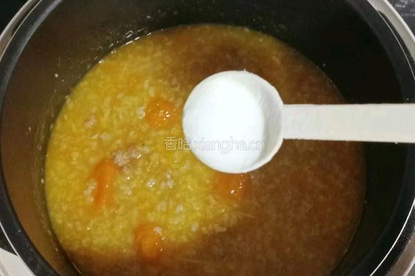 双米南瓜瘦肉粥的做法图解13