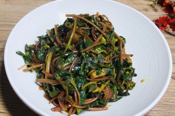 肥肉炒马齿苋的做法图解9