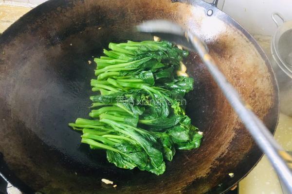 蒜炒芥兰的做法图解5