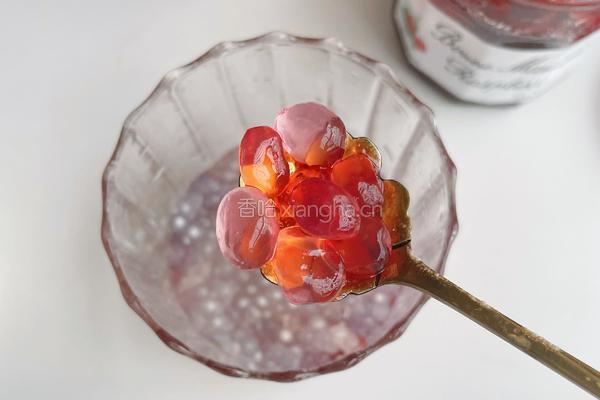 树莓果酱西米奶露的做法图解4