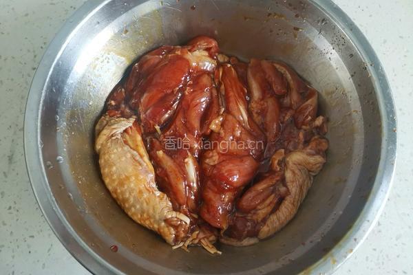 滑蛋鸡腿盖饭的做法图解4