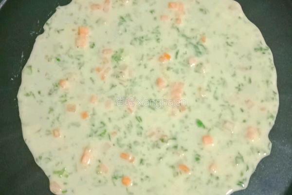 芹菜叶胡萝卜鸡蛋饼的做法图解15