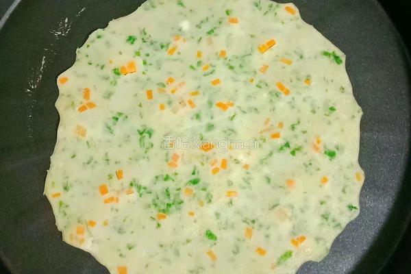 芹菜叶胡萝卜鸡蛋饼的做法图解16