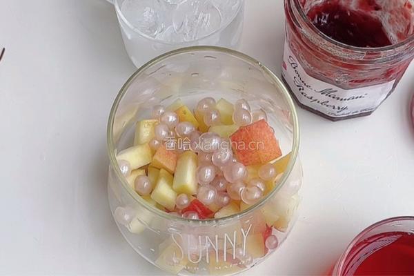 蜜桃树莓饮的做法图解3