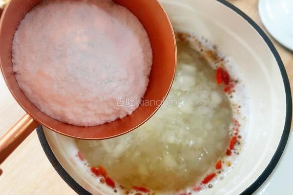 银耳雪梨桂花冻撞奶的做法图解8