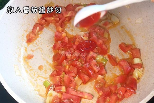 番茄虾仁香菇炒面的做法图解6