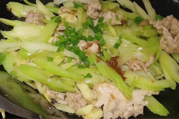 肉片炒西芹的做法图解10