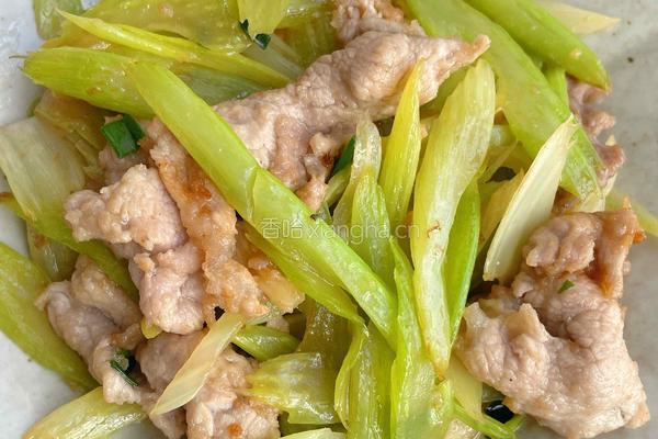 肉片炒西芹的做法图解12