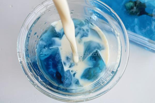 蝶豆花冻撞豆乳的做法图解9