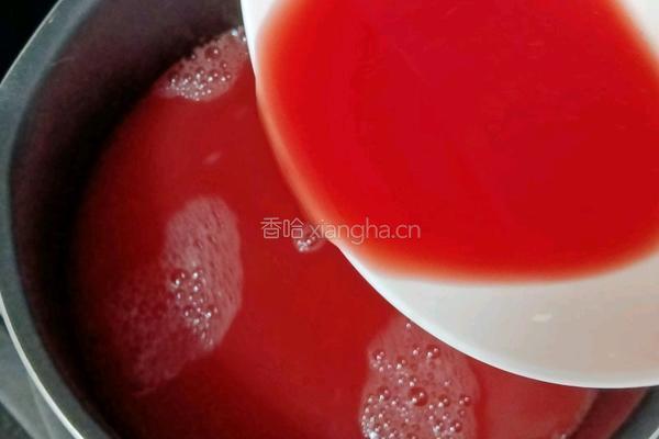 西瓜冰粉西米露的做法图解3