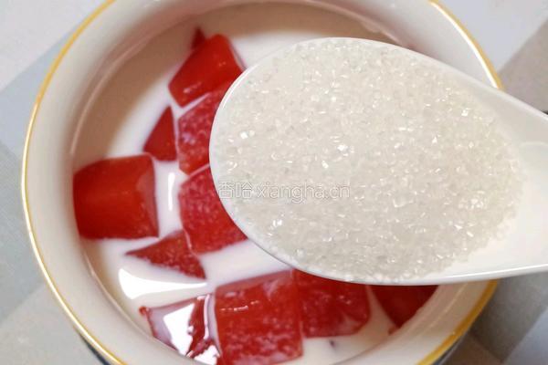 西瓜冰粉西米露的做法图解16