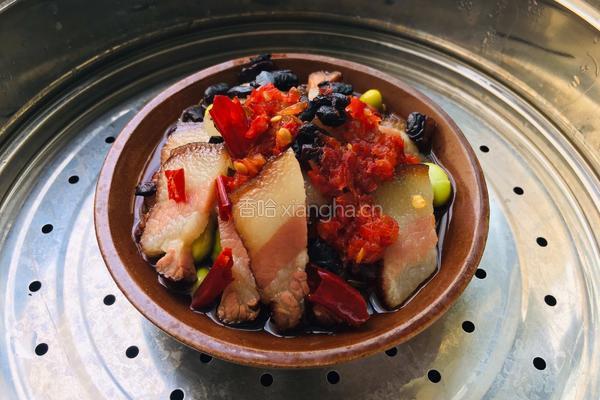 豆豉毛豆蒸腊肉的做法图解9