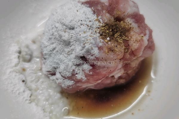 自制营养早餐土豆鲜肉饼的做法图解6