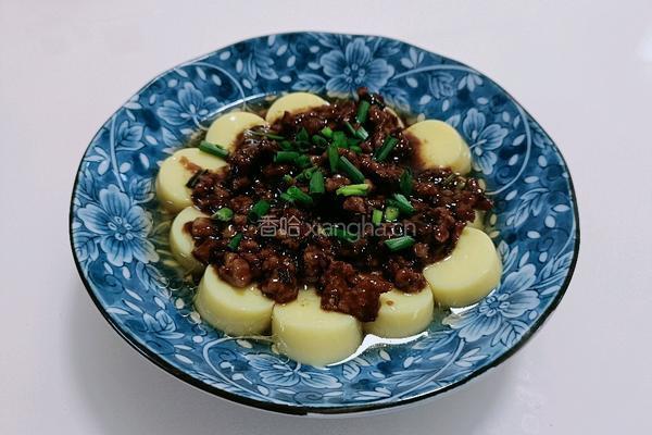 肉沫樱玉豆腐