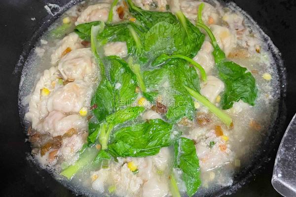青菜海鲜饺子汤的做法图解9