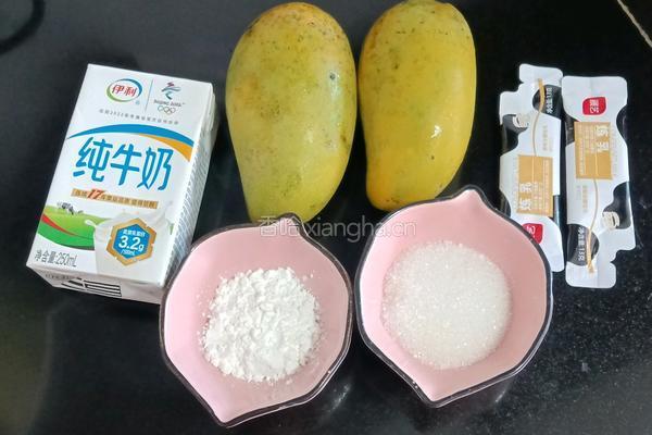 牛奶芒果雪糕的做法图解1