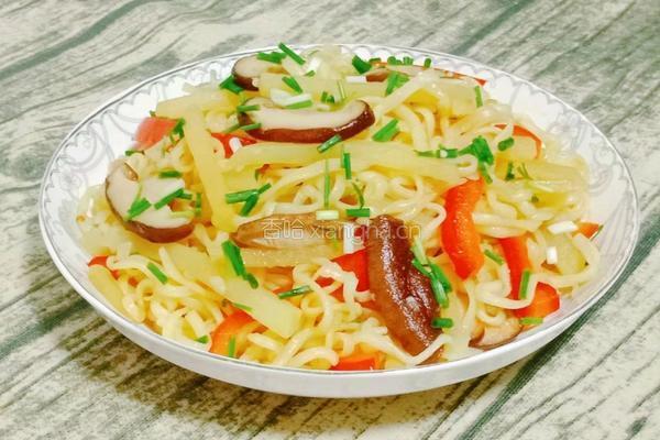 土豆香菇拌芝士面的做法图解14