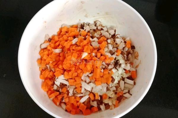 香菇胡萝卜蒸肉饼的做法图解9
