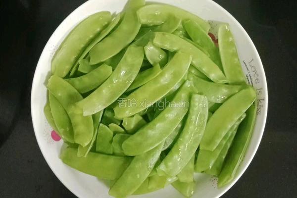 培根炒荷兰豆的做法图解1