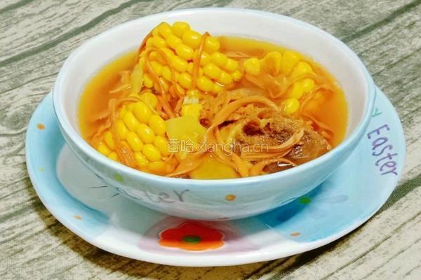 虫草花玉米筒骨汤的做法图解14