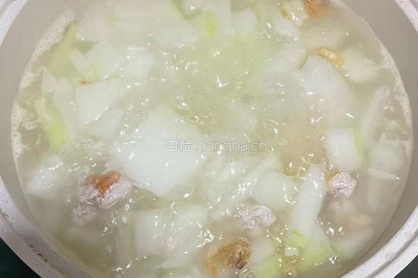 冬瓜虾米花蛤汤的做法图解7