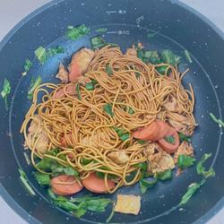 早餐快乐！火腿炒面！的做法[图]