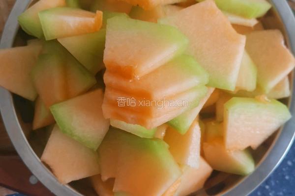 自制哈密瓜馅的做法图解2