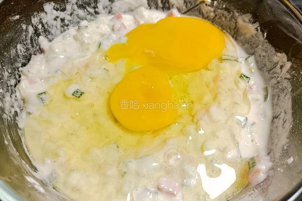 火腿鸡蛋软饼－神奇的面粉的做法图解3