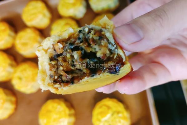 蛋黄豆沙馅月饼+五仁月饼的做法图解29