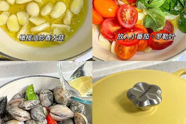 地中海风味香蒜综合蛤蜊锅的做法图解3