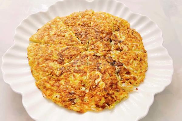 减脂餐～鸡蛋包菜饼的做法图解7