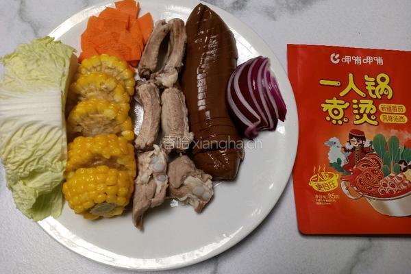 玉米排骨番茄味小火锅的做法图解2