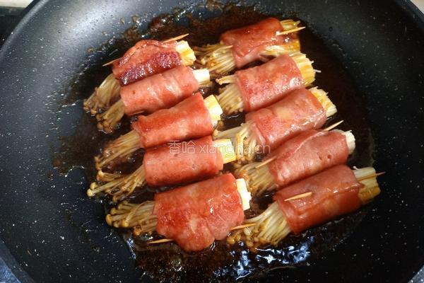 培根金针菇卷的做法图解10