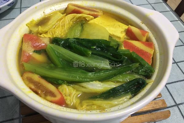 呷哺咖喱蟹排砂锅的做法图解5