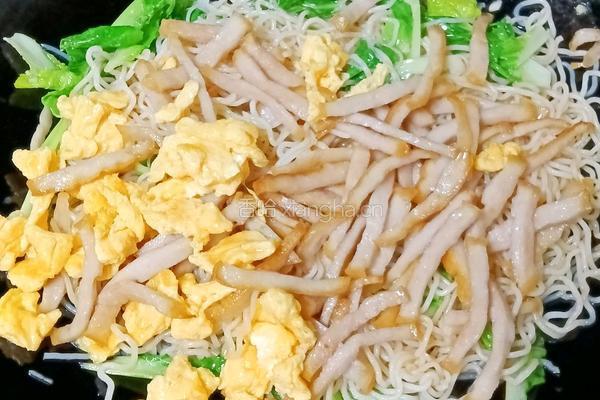 肉饼鸡蛋炒米粉的做法图解13