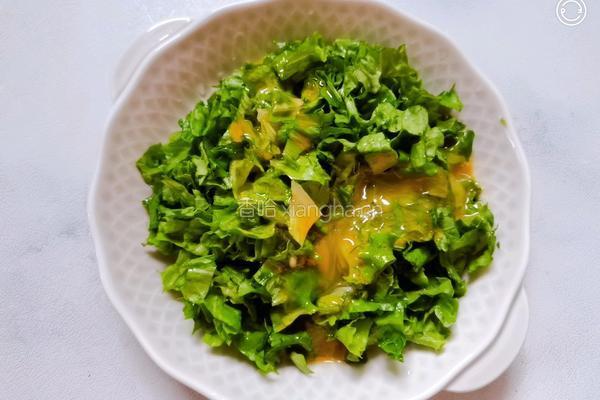生菜炒鸡蛋的做法图解5