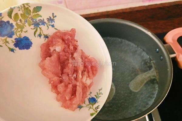 肉沫菠菜鸡蛋汤的做法图解5