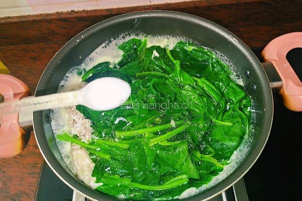 肉沫菠菜鸡蛋汤的做法图解10