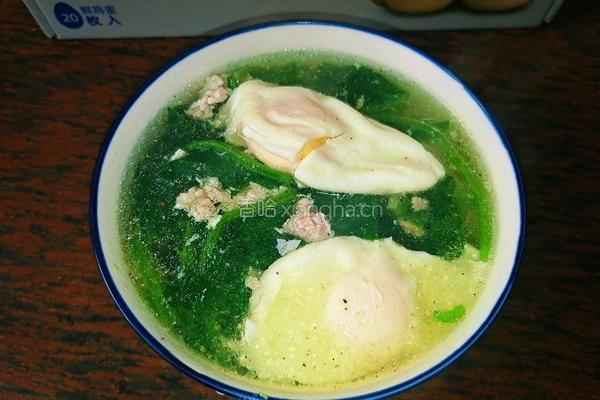 肉沫菠菜鸡蛋汤的做法图解13