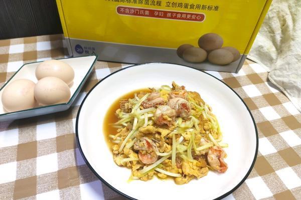 虾仁韭黄炒蛋的做法图解7