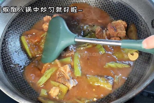 虎皮青椒烧排骨的做法图解6