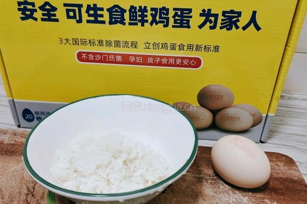 米饭鸡蛋饼的做法图解1