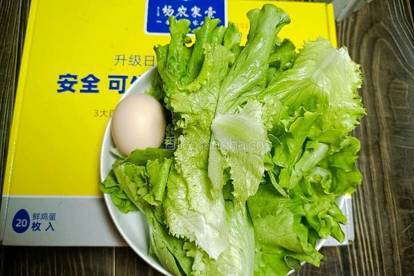 鸡蛋拌生菜的做法图解1