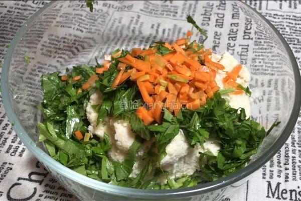 鸡蛋豆渣饼的做法图解2