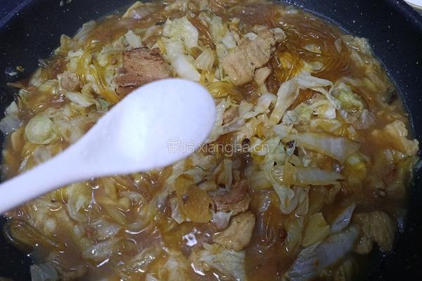 猪肉白菜炖粉条的做法图解11