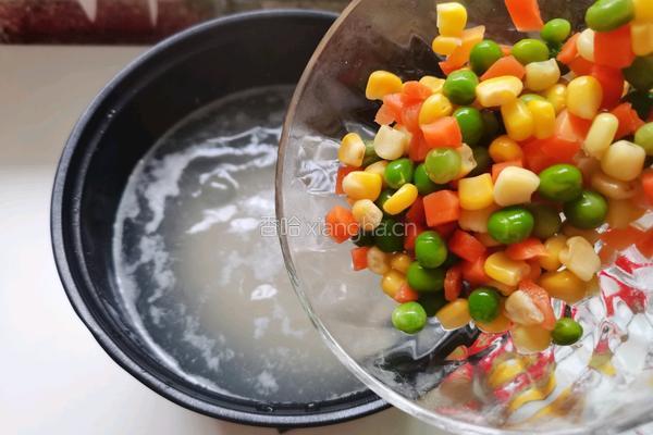 杂蔬鸡肉粥的做法图解4